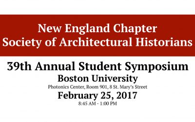 Francesca Romana Forlini (MDes CC ’17) and Javier Ors Ausín (MDes CC ’17) presented at the New England Chapter of the Society of Architectural Historians